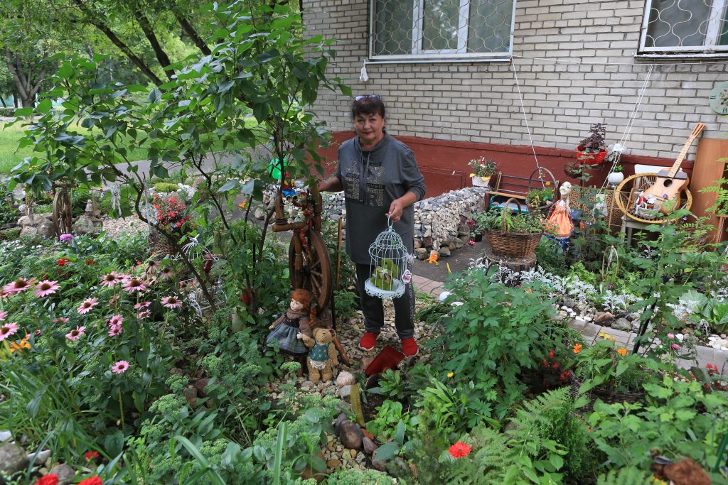 Жительница Кубанской создала под окном оригинальный цветник