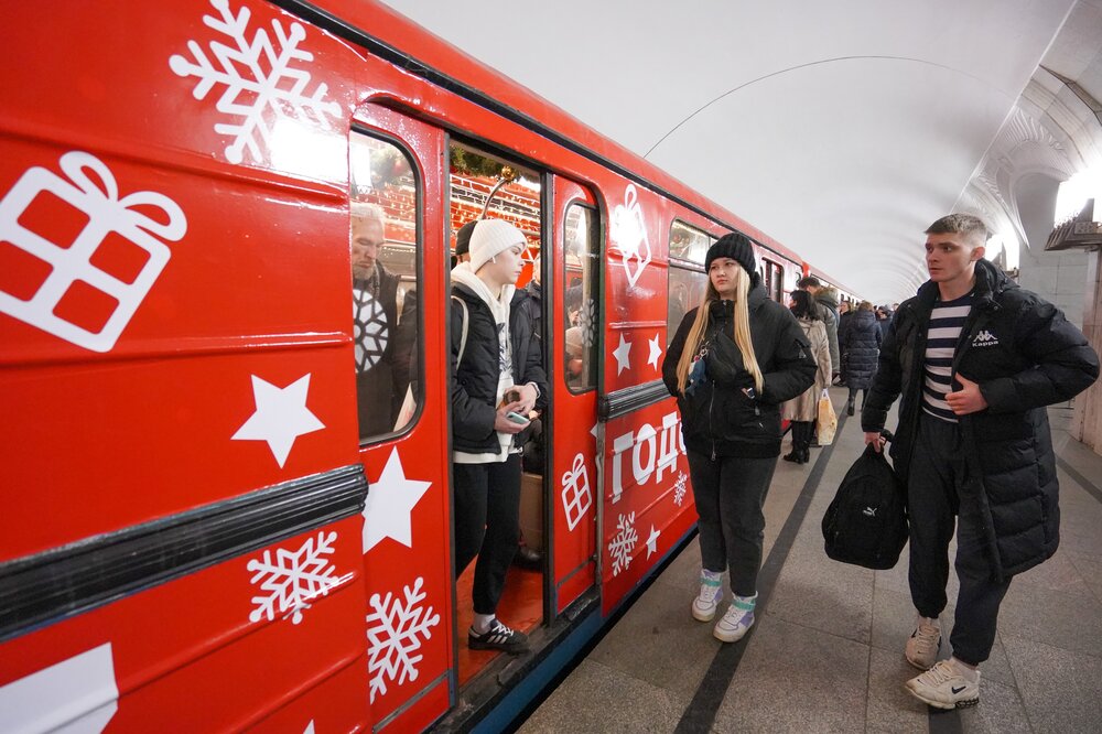 Новогодний поезд. Фото: АГН «Москва», Пелагия Тихонова
